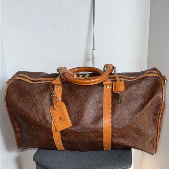 ETRO Brown Travel Duffel Bag